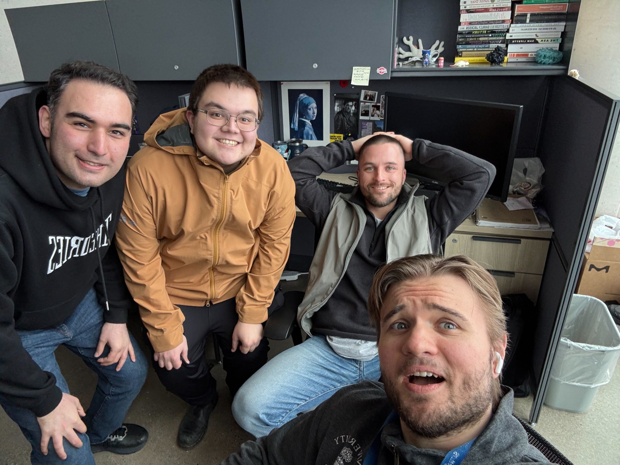 Behind the scenes — getting the lab selfie just right